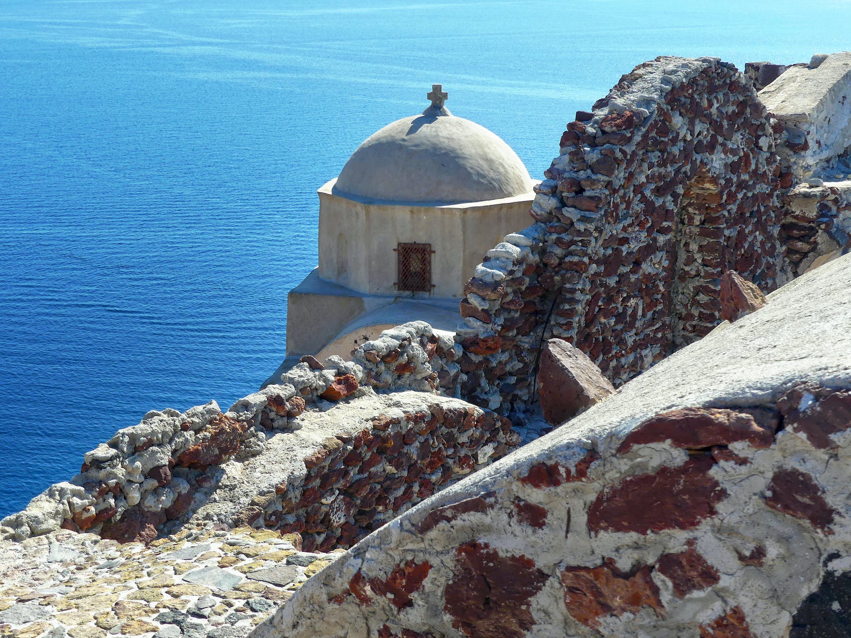 plaka castle in milos greece